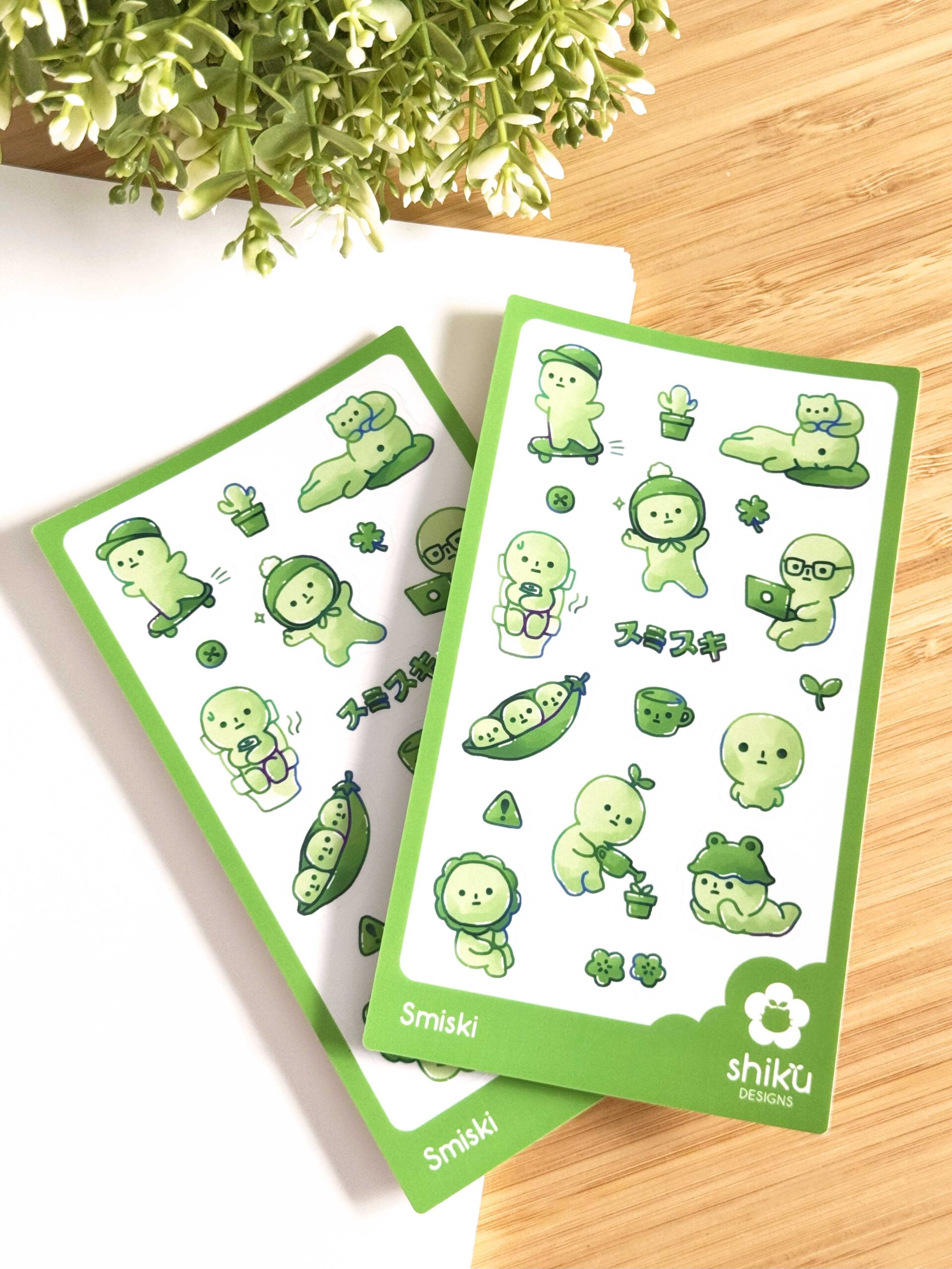 Simski Printable Daily Life of a Smiski Sticker Sheet by Shiku Designs | in.cube8r