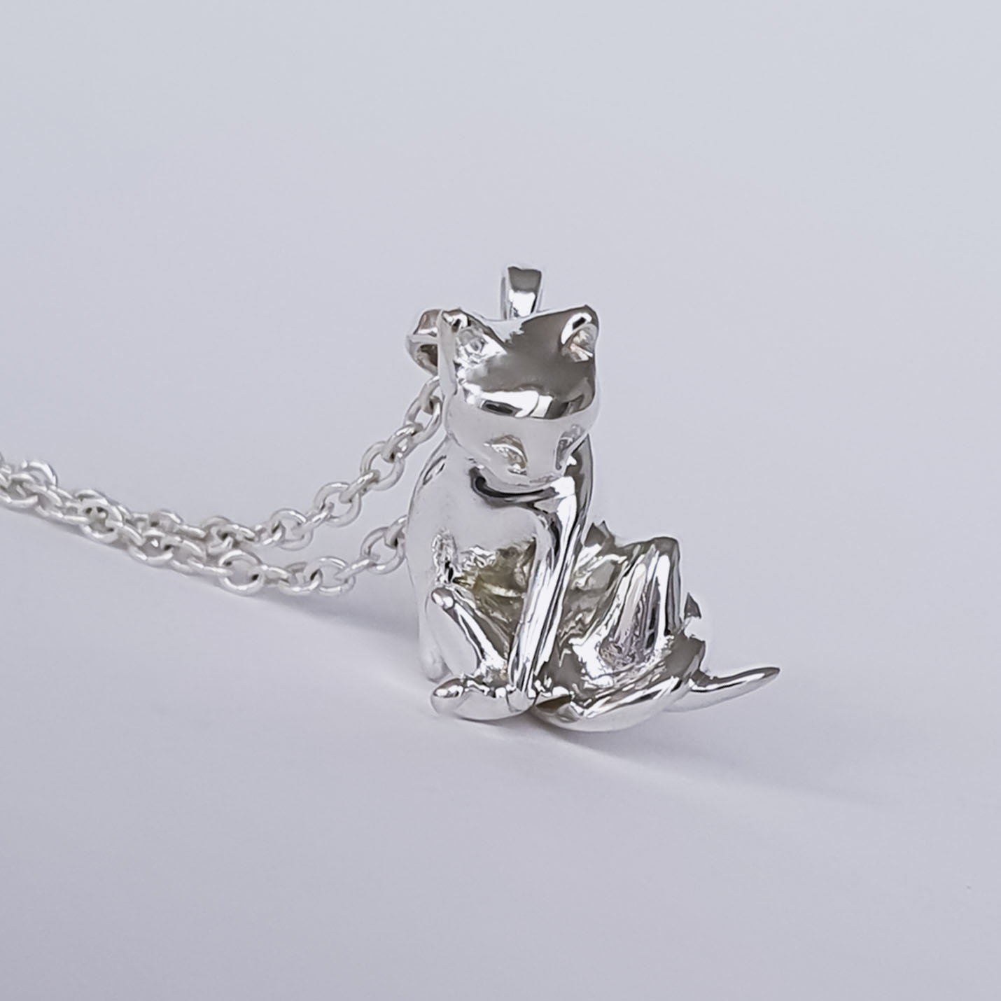 RECLINING CAT STERLING SILVER PENDANT by LarNau Treasures RECLINING CAT STERLING SILVER PENDANT by LarNau Treasures