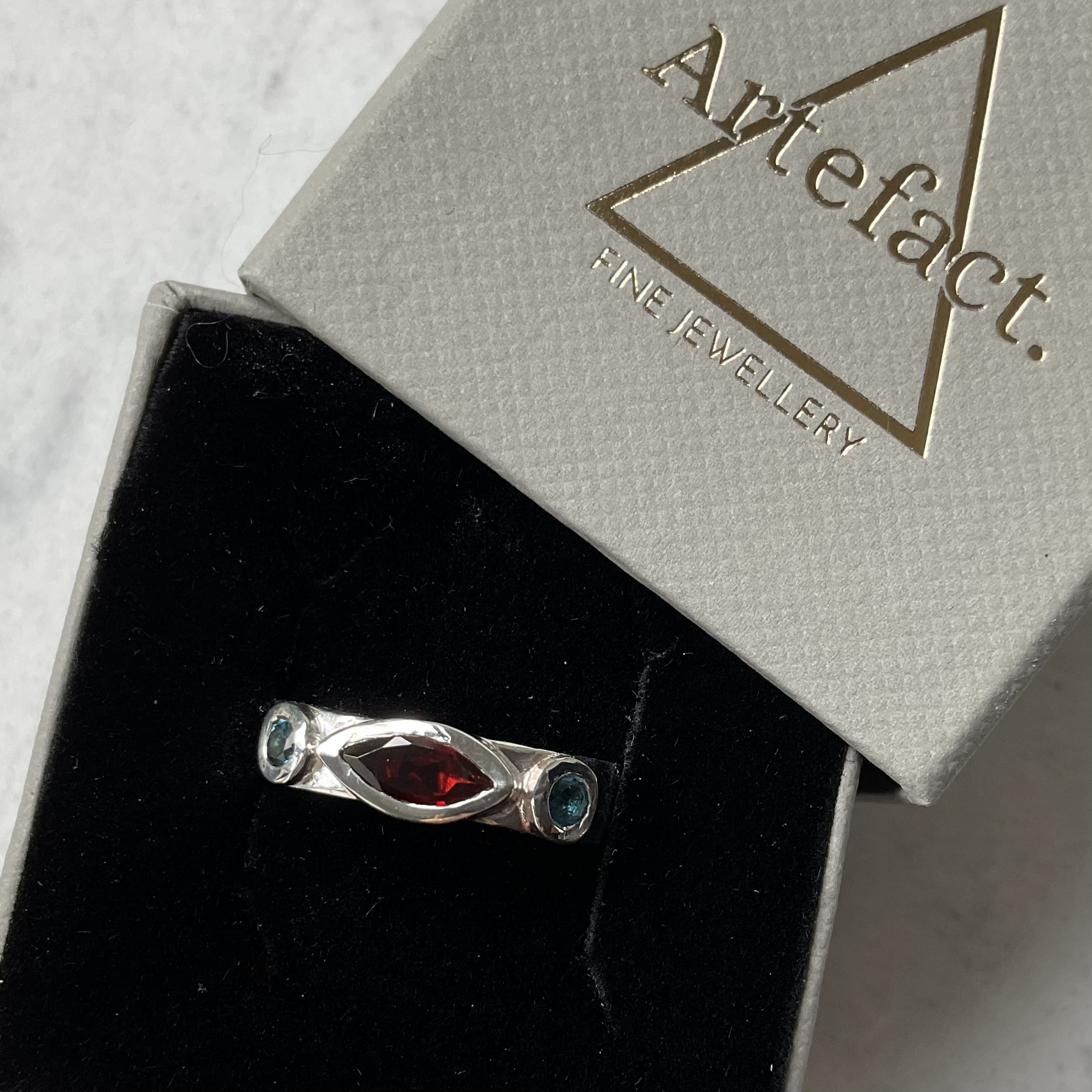 Adora ring | Marquise garnet Size Q by Artefact Fine Jewellery Adora ring | Marquise garnet Size Q by Artefact Fine Jewellery - Image 4