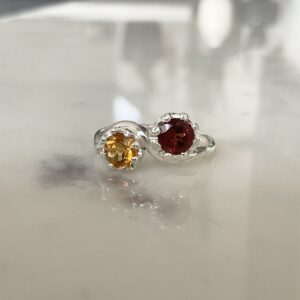 Garnet and citrine ring