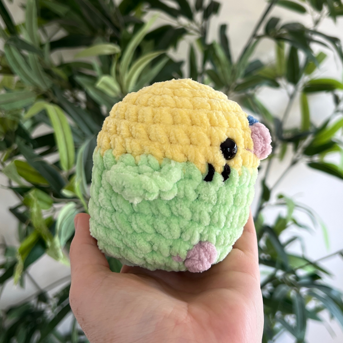 Green Budgie Crochet Plushie Bird by 53stitches Green Budgie Crochet Plushie Bird by 53stitches - Image 2