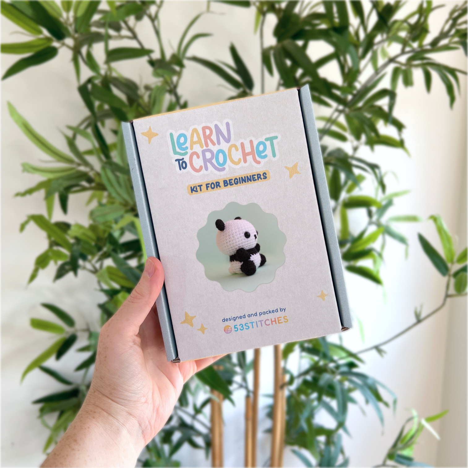 Learn to Crochet Panda Plushie Kit by 53stitches Learn to Crochet Panda Plushie Kit by 53stitches
