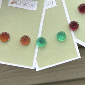 Jelly dome resin earrings