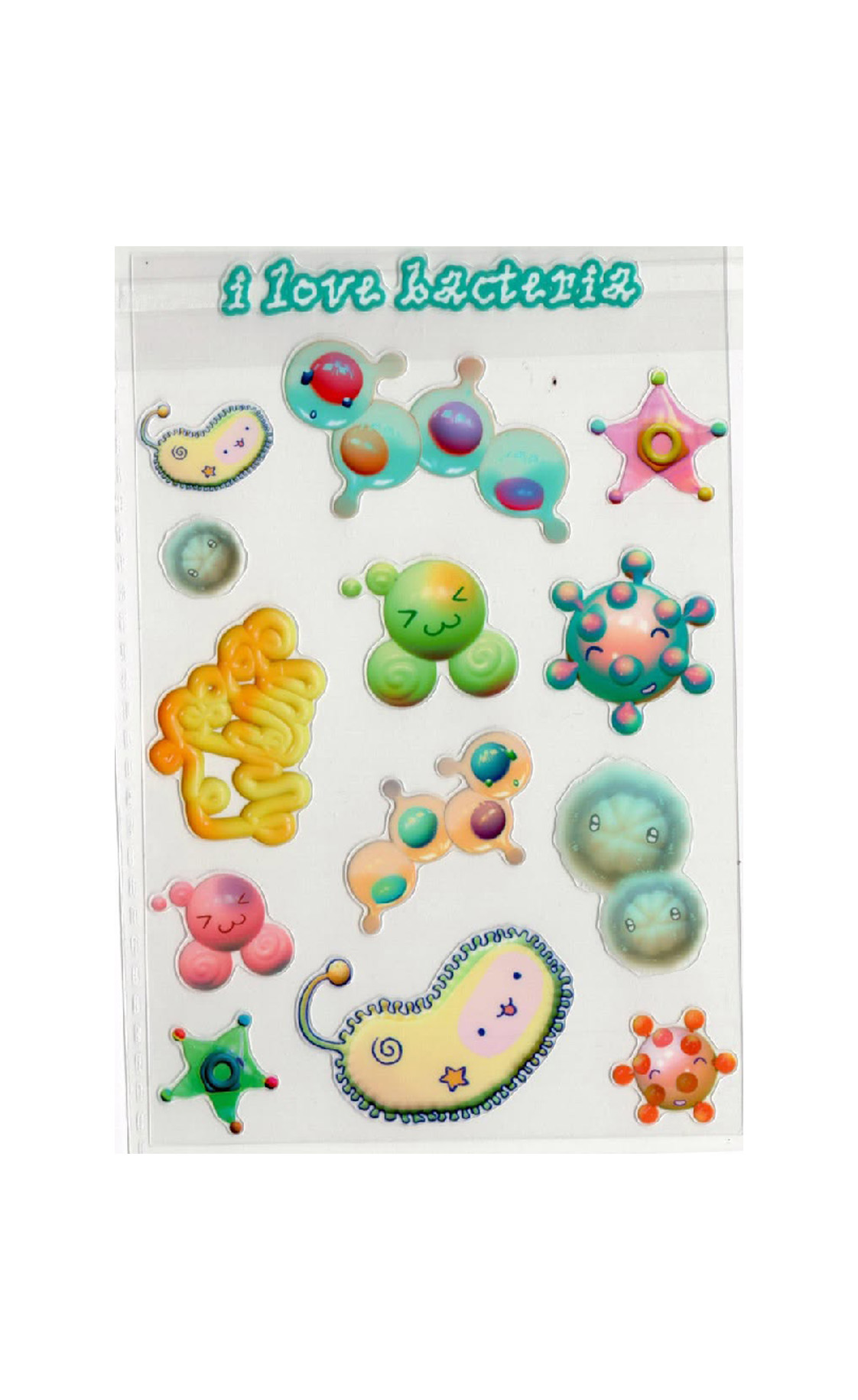 I love Bacteria - Clear Sticker Sheet by Peechmart | in.cube8r