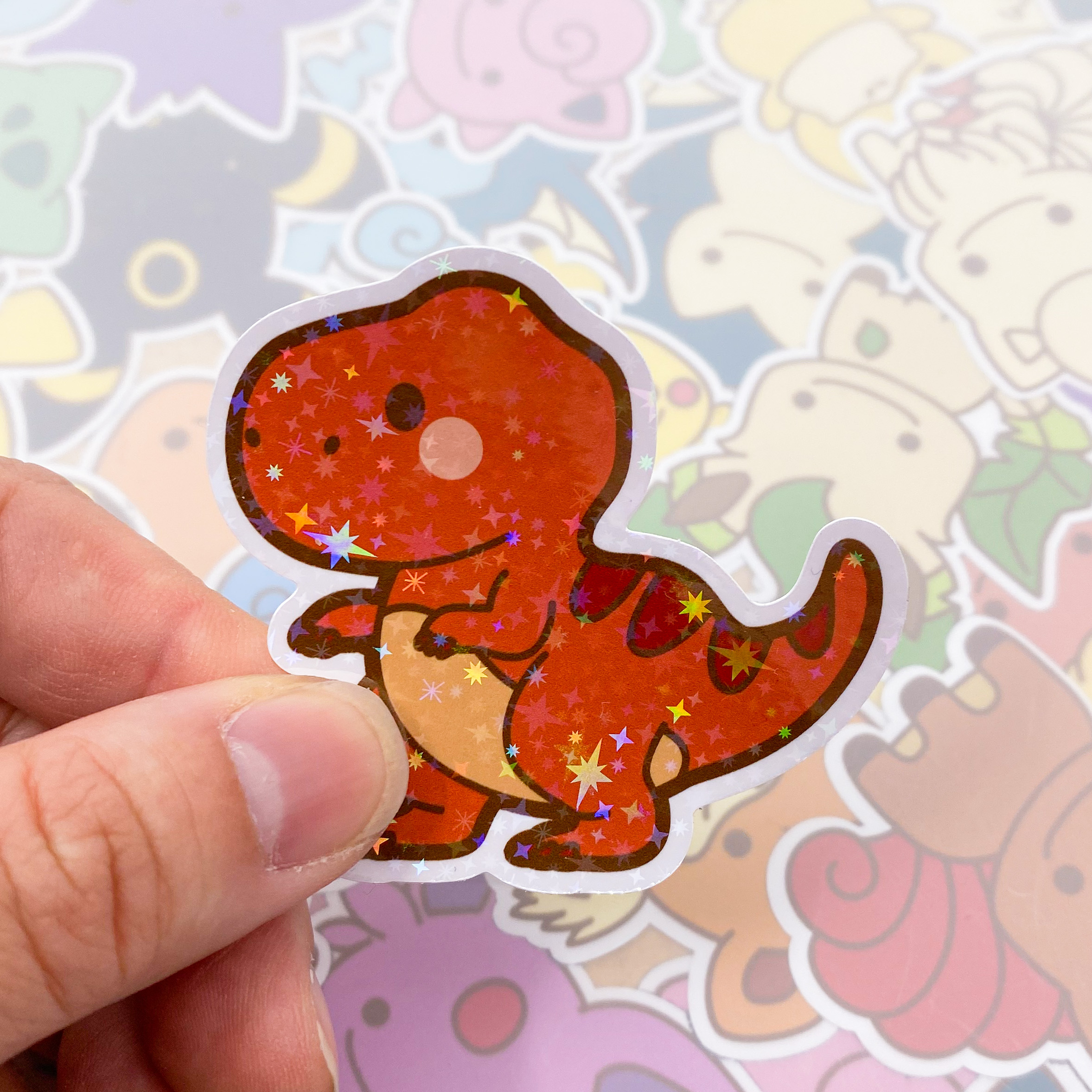 T-Rex Single Sticker by Jolli Creations | in.cube8r