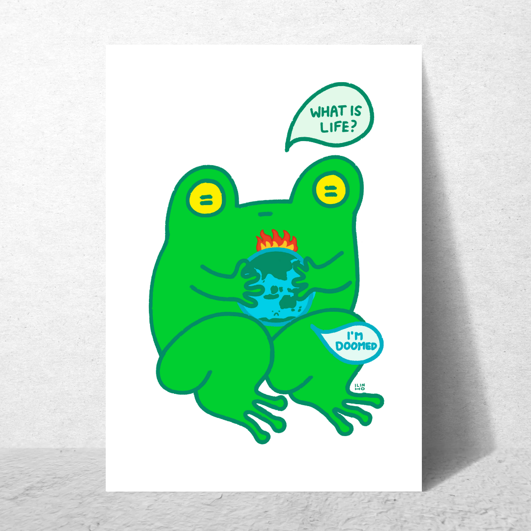 'What Is Life? Frog' Archival Print by Inner Baby