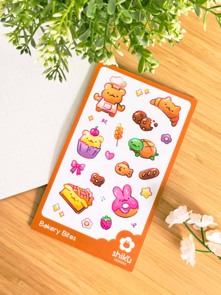 Bakery Bites Sticker Sheet by Shiku Designs - in.cube8r