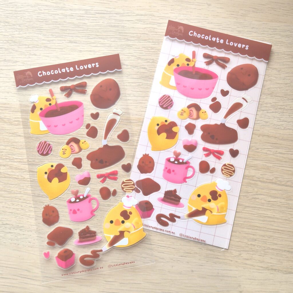 Coco Candy Sticker Design Chocolate Lovers Sticker Sheet by Littlory Designs - in.cube8r
