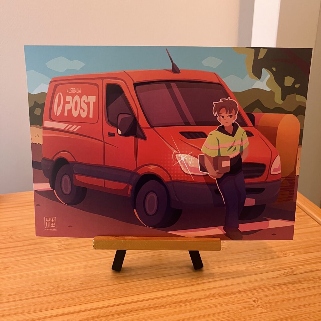Australia Post Initial D A5 Print by Jaayyarts | in.cube8r