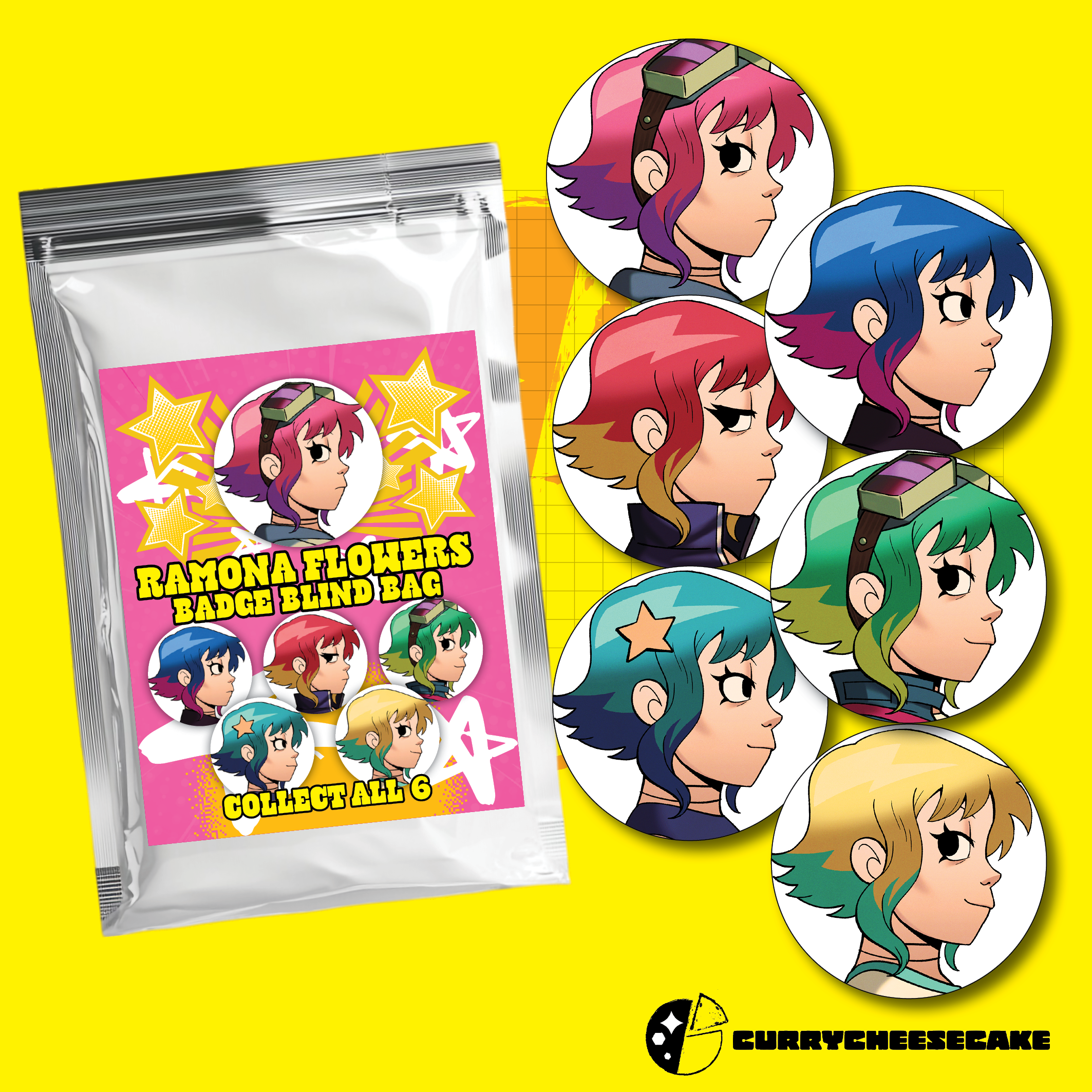 Ramona Blind Bag Badges – By Currycheesecake Ramona Blind Bag Badges – By Currycheesecake