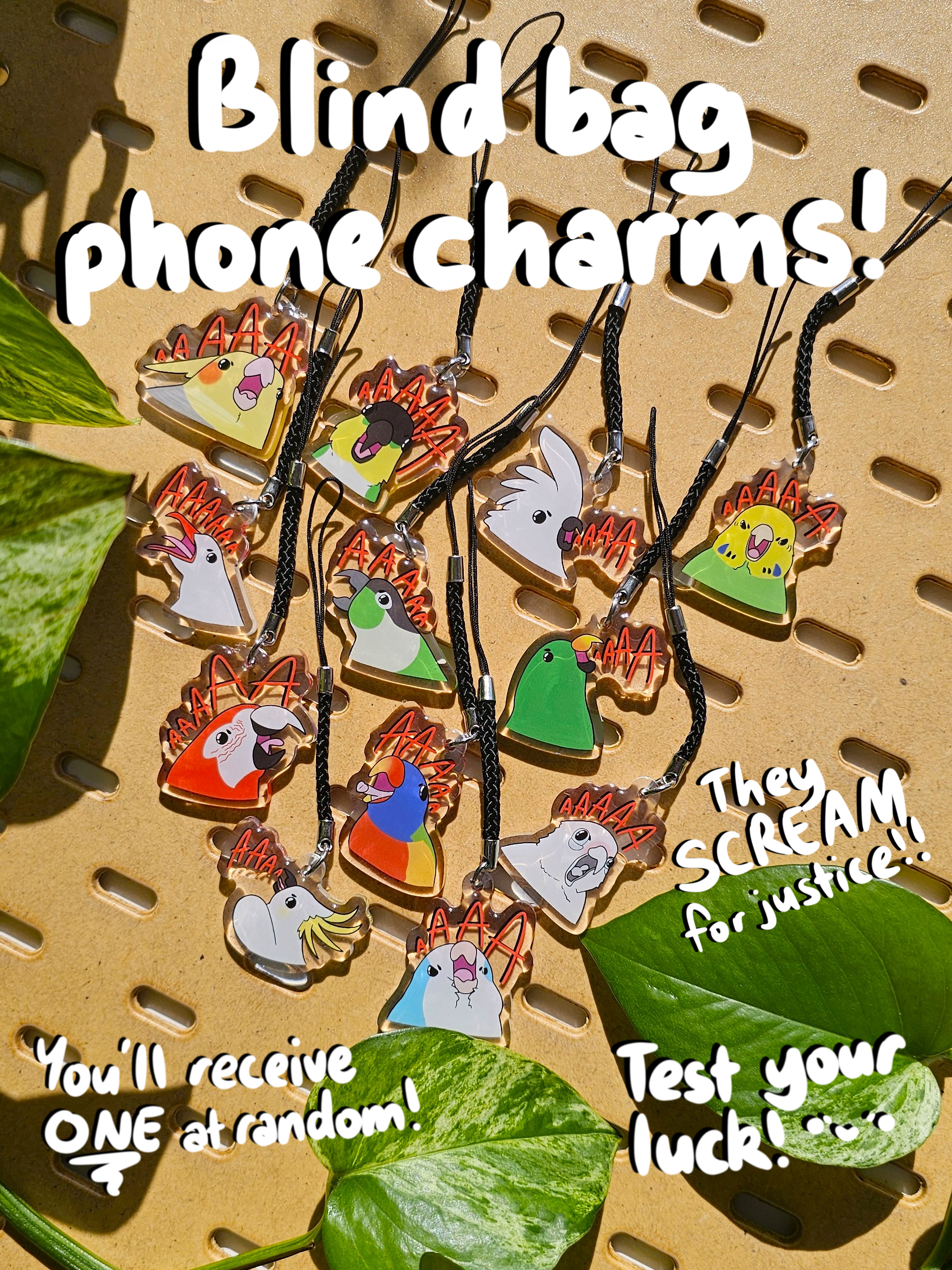 Screaming birds Blind bag by GeeZeePeasy Screaming birds Blind bag by GeeZeePeasy