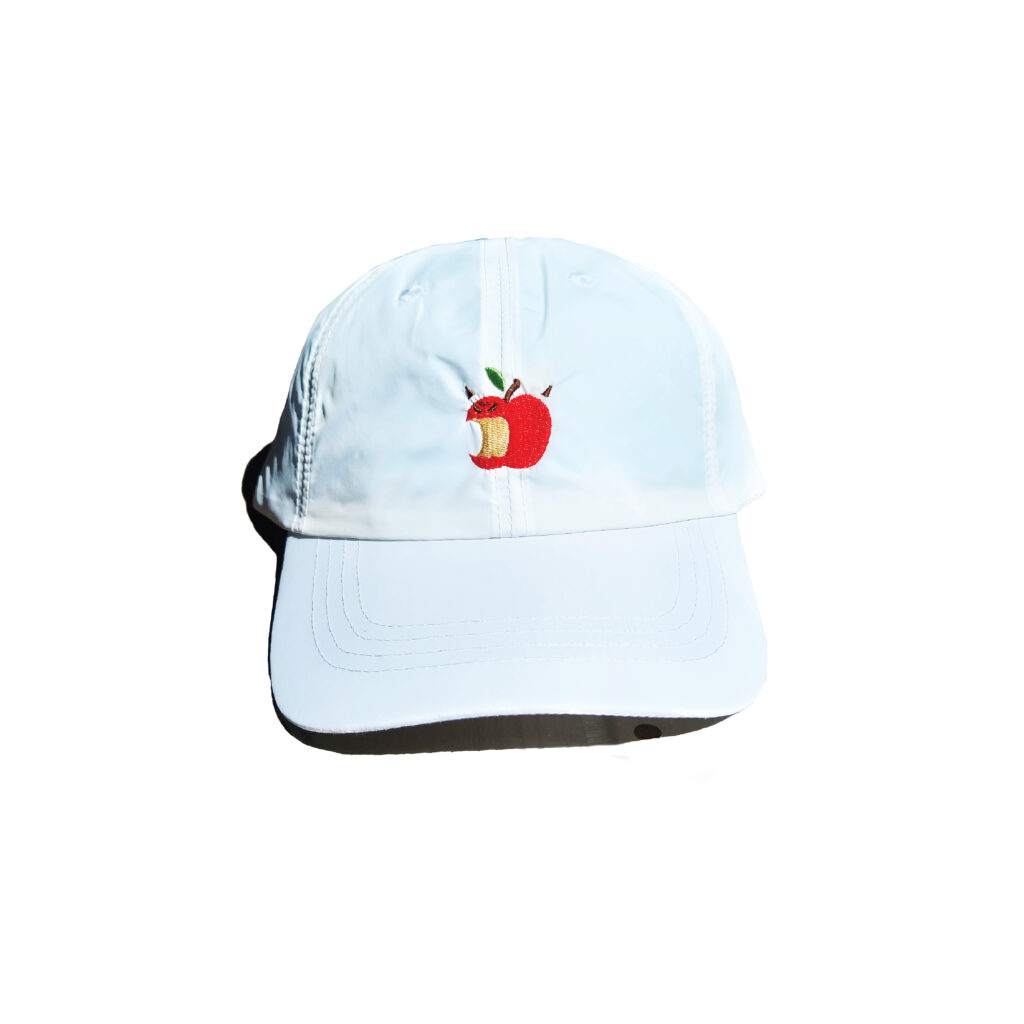 White Angry Apple Cap | Qucee - in.cube8r