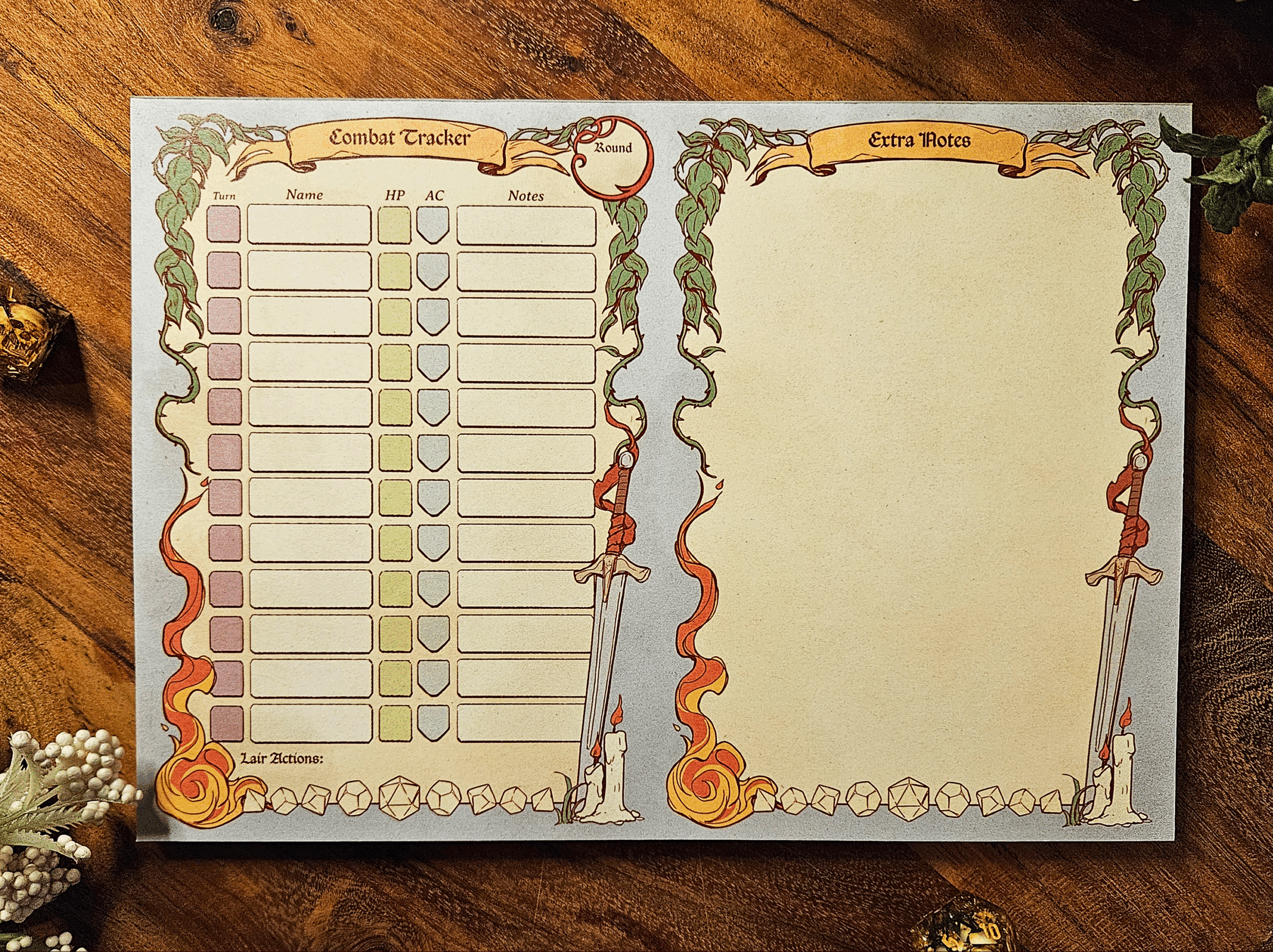 Dungeon Master's Combat Tracker Bundle for DnD by The Gilded Tabletop ...