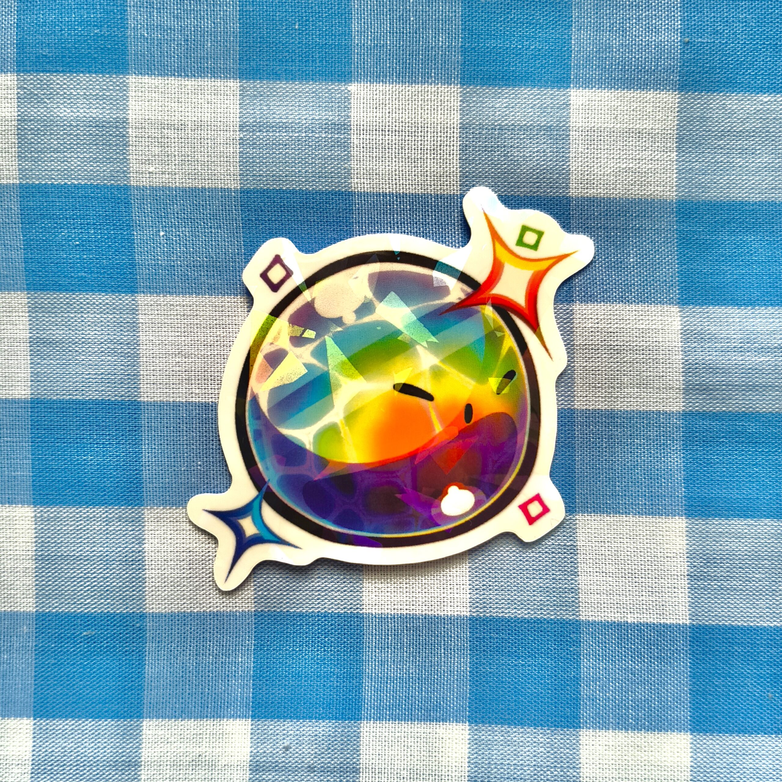 Mosaic Slime Holographic Sticker by calicocookiecutter | in.cube8r