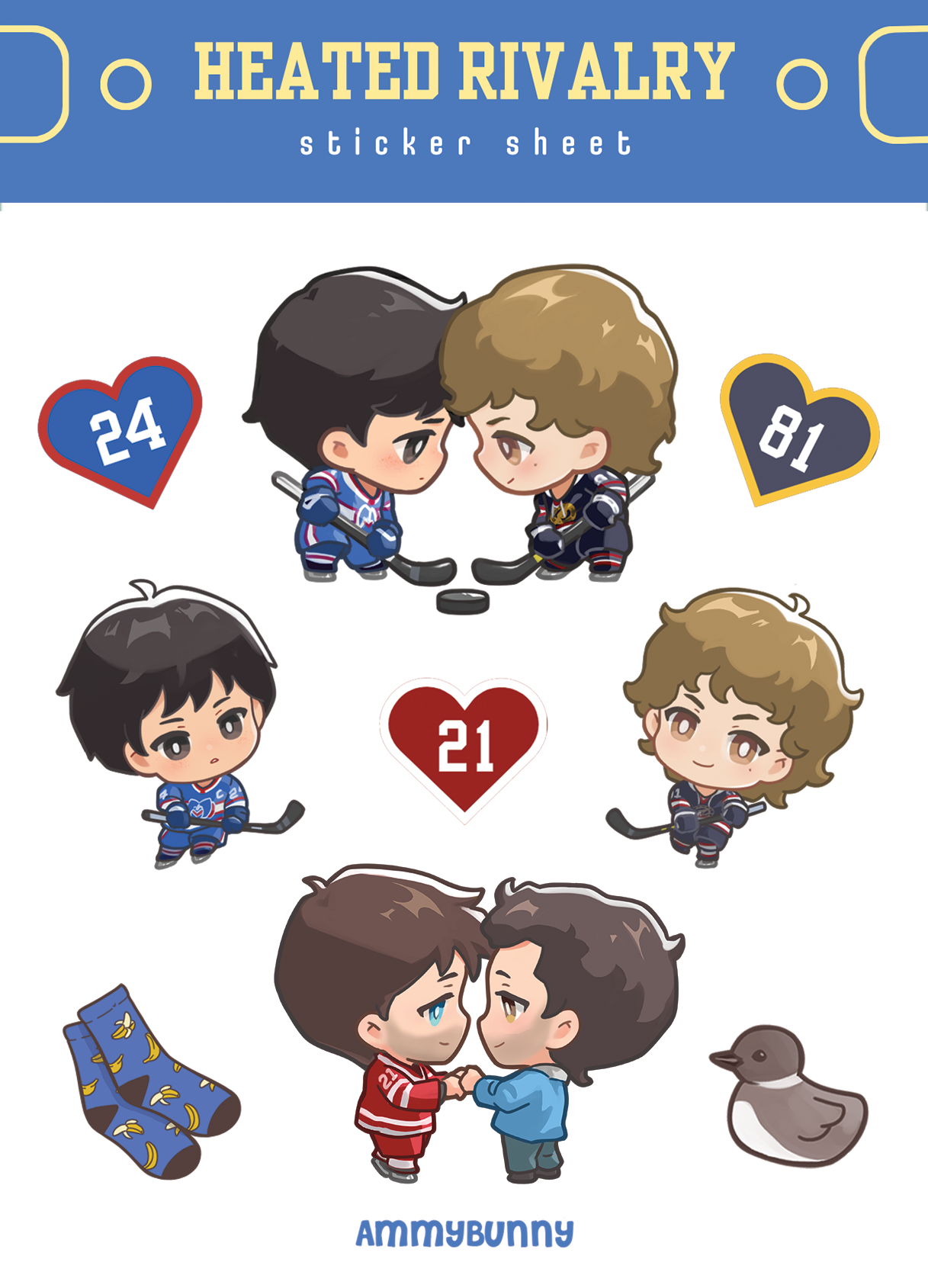 Heated Rivalry Sticker Sheet by Ammybunny | in.cube8r