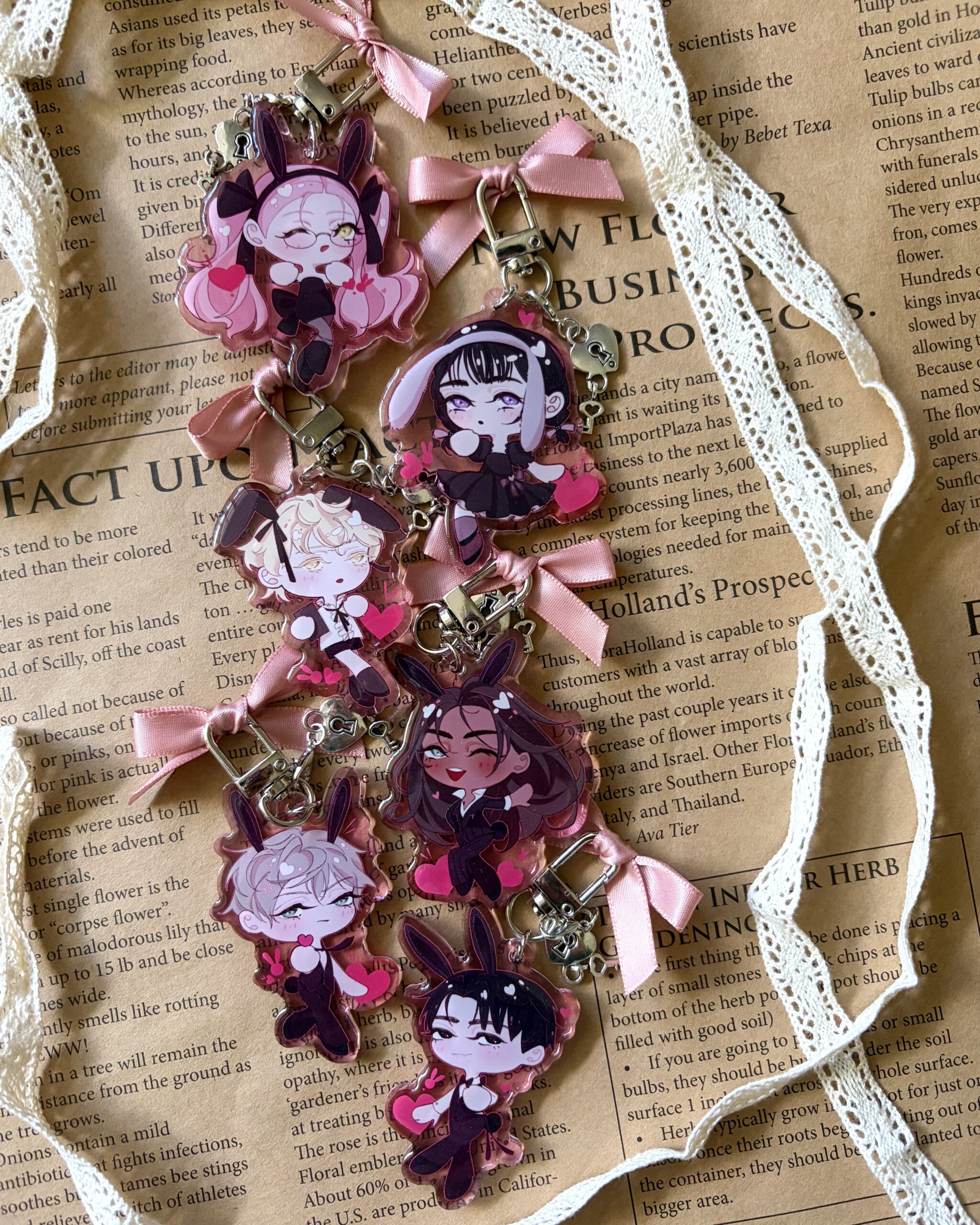 Alien Stage ALNST acrylic ribbon keychains bunny cafe - by Yiranntofu ...