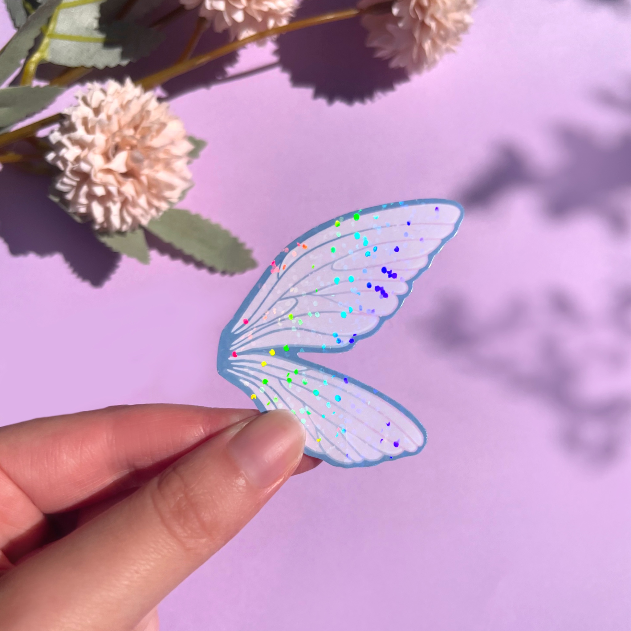 Fairy Flying Sticker Fairy Wings Holographic Vinyl Sticker by Enchanted Ink - in.cube8r