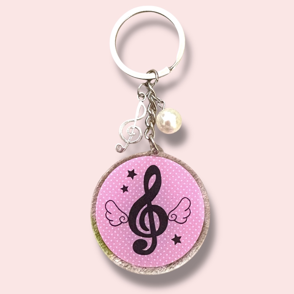 Key Ring Note music note keyring by pinkduck handmade | in.cube8r